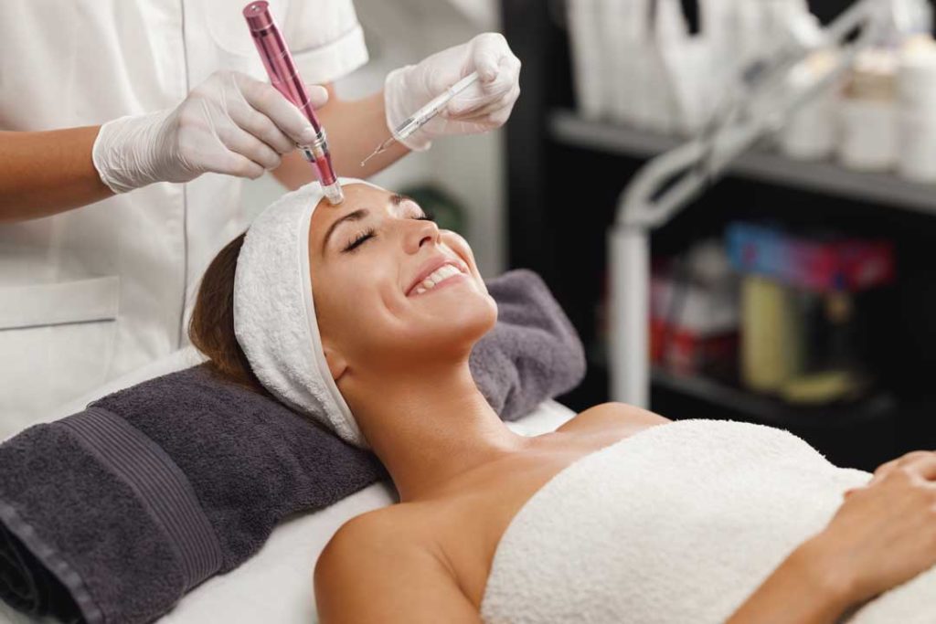 Dermapen Micro Needling Treatment In A Beauty Salon